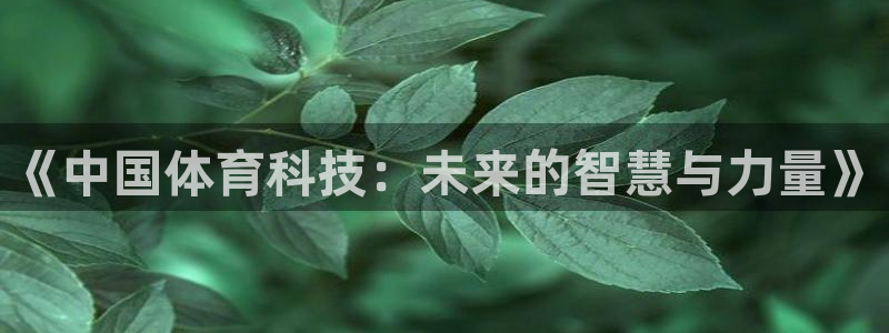 《中国体育科技：未来的智慧与力量》